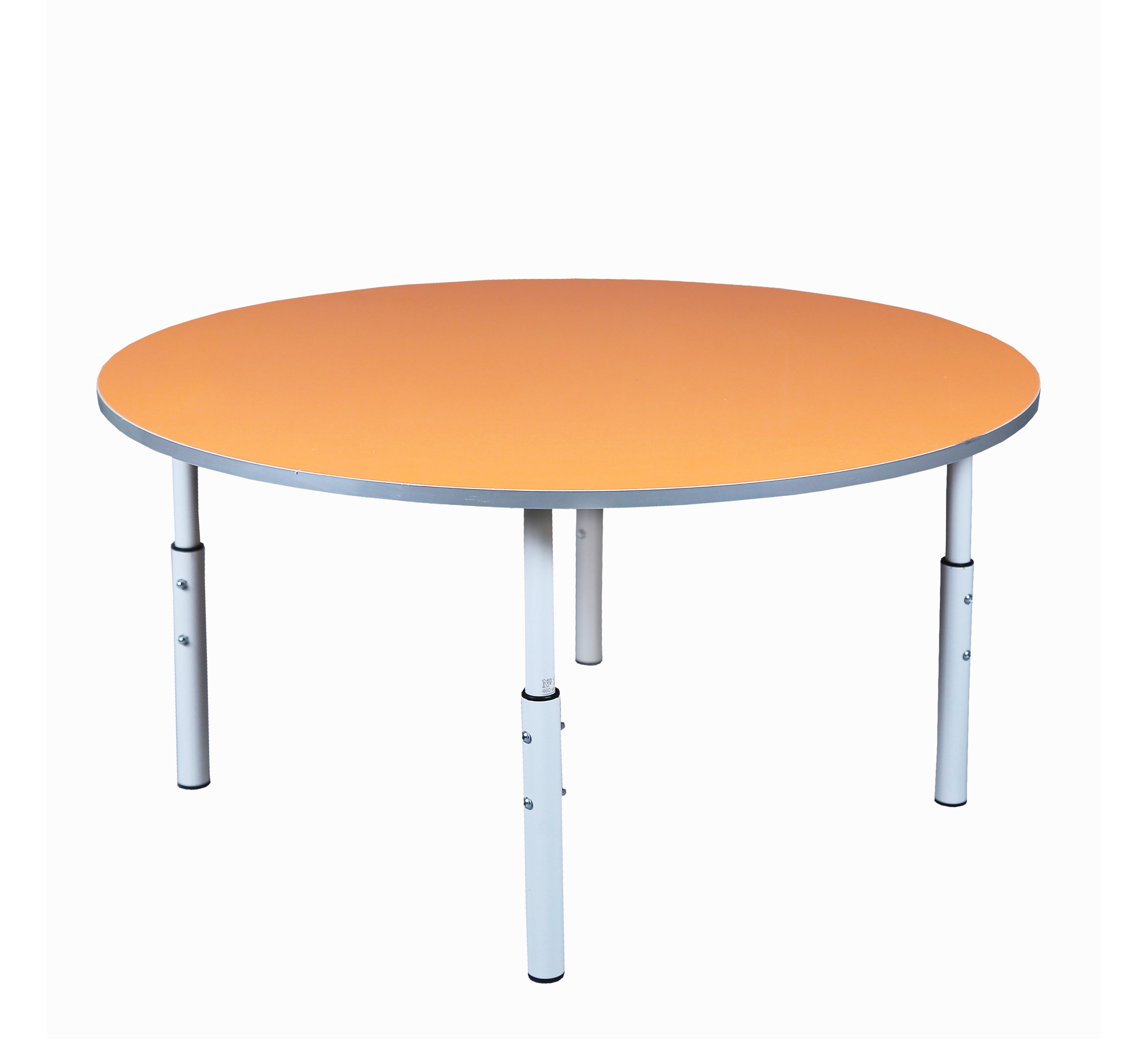 Дитячий стіл у формі кола, на ростові групи №1-3, каркас - кругла металева труба, АЛМАНТ, 900х900х460-580 мм.